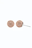 10mm Sparkle Ball Earrings - Rose Gold