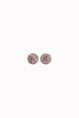 6mm Sparkle Ball Earrings - Rose Gold