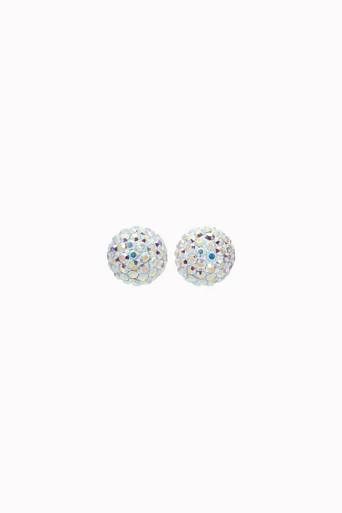 8mm Sparkle Ball Earrings