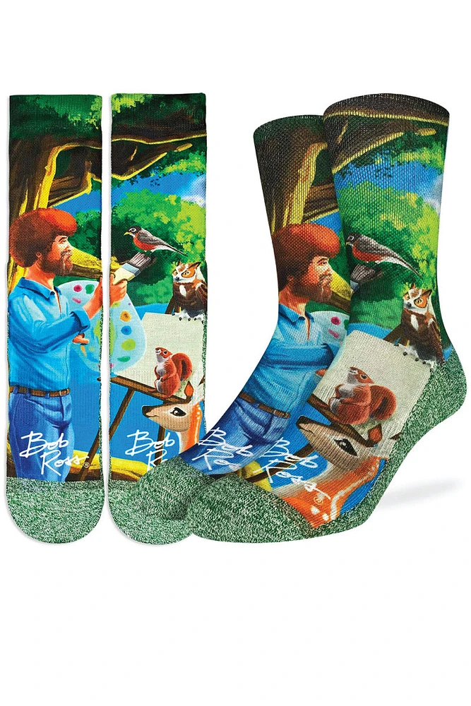 Bob Ross Painting Sock