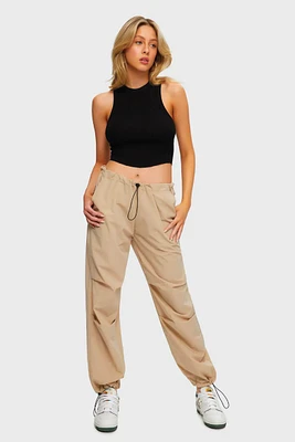 Low Cut Baggy Parachute Pants