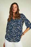 Blouse imprimée à manches trois-quarts - PINOT-FP (R-B10) VENTE FINALE