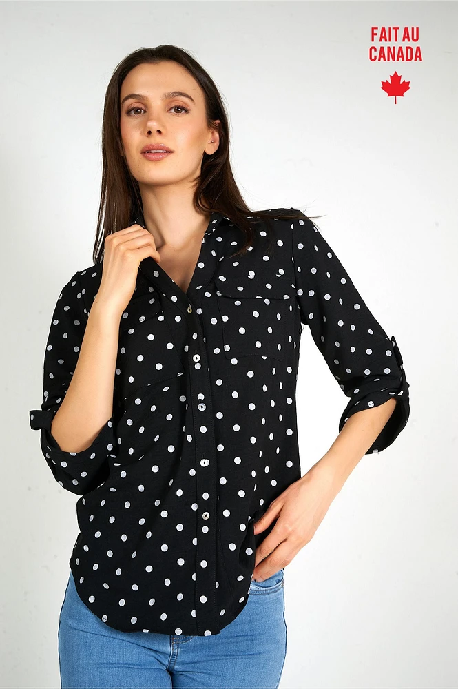 Blouse imprimée à manches trois-quarts - PINOT-ED (R-B10)