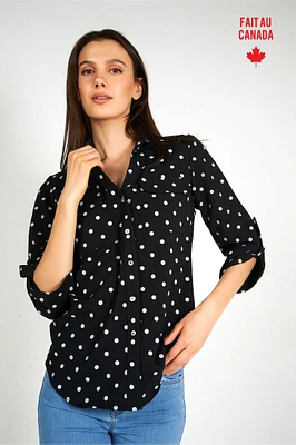 Blouse imprimée à manches trois-quarts - PINOT-ED (R-B10)