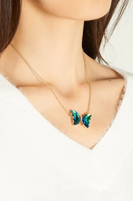 Butterfly pendant necklace - C1109 - FINAL SALE