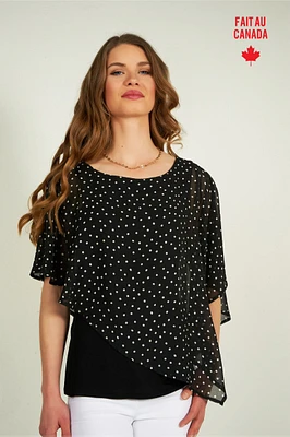 Haut asymétrique en chiffon - AGABA-X1 (R-A3)