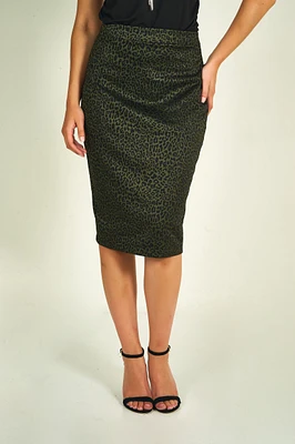 Leopard print midi skirt - JOVINA (R-A17)