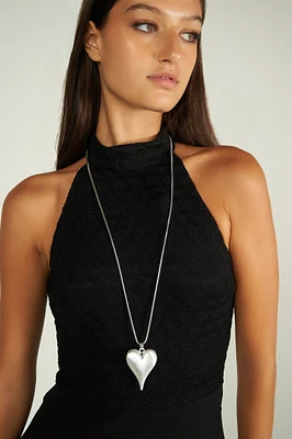 Long necklace with heart pendant - C1095 - FINAL SALE