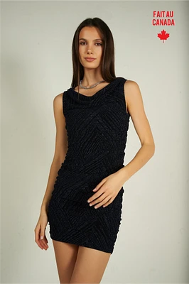 Robe brillante froncée - MALIA-H (R-B1)