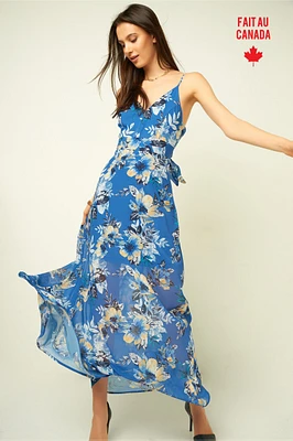 Floral chiffon dress - HALIMAX (E-C14)
