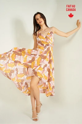 Asymmetrical chiffon dress - OLISA (R-C14)