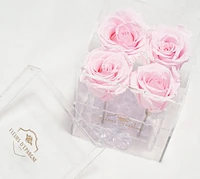 Jumbo 4 Rose Crystal Box