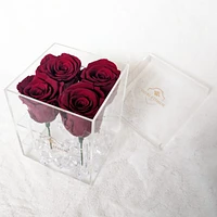 Jumbo 4 Rose Crystal Box