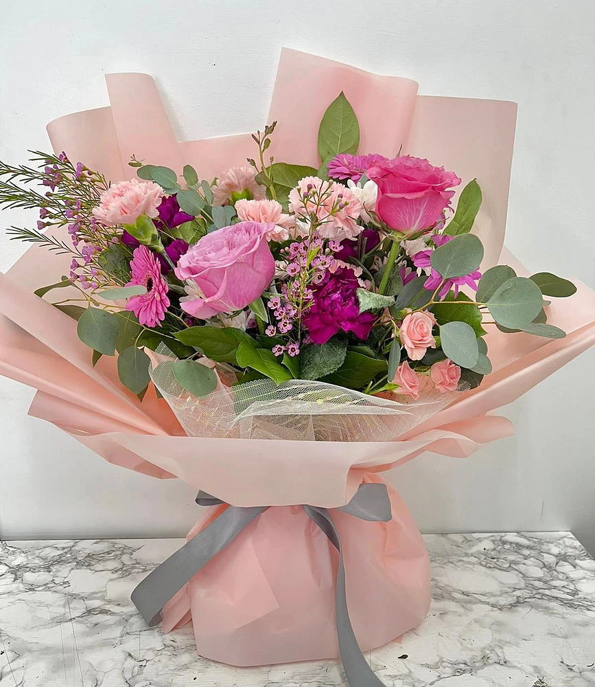 Magenta Pop Bouquet - Fresh Flowers