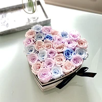 Suede Signature Heart Box