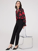Straight Leg Mid-Rise Pants