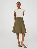Bubble Hem Cotton Skirt