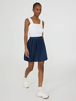 Denim Bubble Hem Skirt