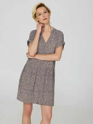 Floral Crinkle Gauze Mini Dress