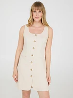 Sleeveless Linen Blend Blazer Dress