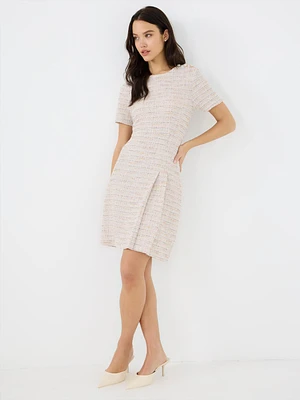 Short Sleeve Boucle Dress