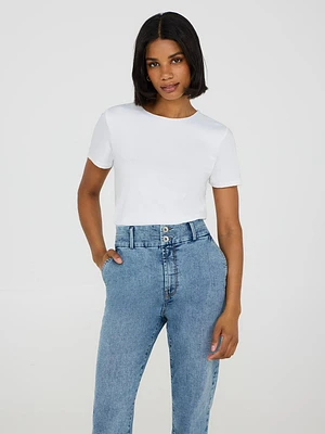 Double Layer Crew Neck T-Shirt