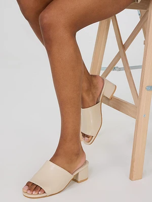 Faux Leather Slide Sandal