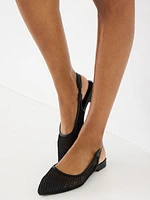 Mesh Slingback Flats
