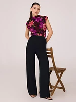 Satin Wide-Leg Pants