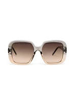 Translucent Oversized Square Frame Sunglasses