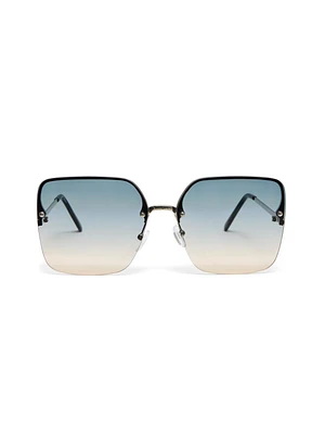 Oversized Translucent Blue Sunglasses