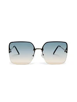 Oversized Translucent Blue Sunglasses