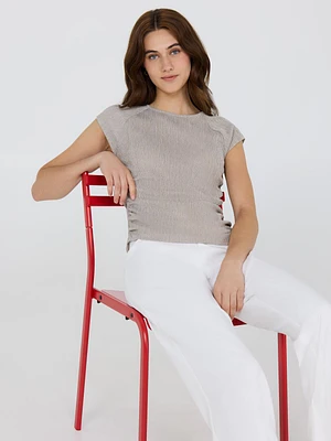 Cap Sleeve Ruched Top