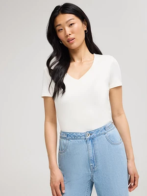 Double Layer V-Neck T-Shirt
