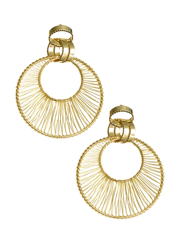 Statement Wire Hoop Earrings