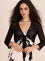 Tie-Up Chiffon Bolero