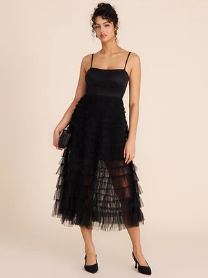 Tiered Ruffle Midi Dress