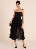Tiered Ruffle Midi Dress