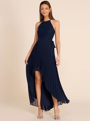 Robe asymétrique à col licou