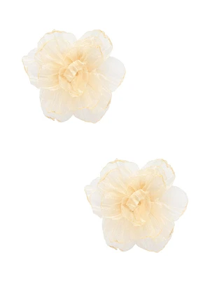 Oversized Organza Flower Earring
