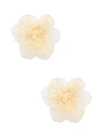Oversized Organza Flower Earring