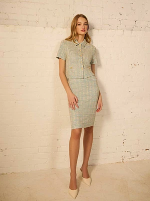 Boucle Pencil Skirt