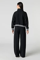 Active Striped Waist Fleece Sweatpant