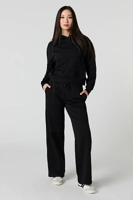 Pantalon d'entraînement à jambe large en molleton