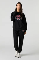 Jogger en molleton avec motif brodé City