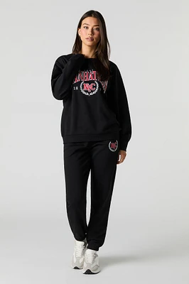 City Embroidered Fleece Jogger