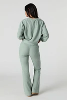 Waffle Knit Flare Sweatpant