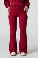 Waffle Knit Flare Sweatpant