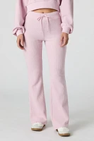 Waffle Knit Flare Sweatpant