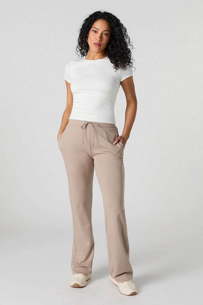 Pantalon à jambe large doux avec taille coulissante